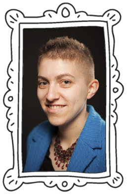 author photo with frame